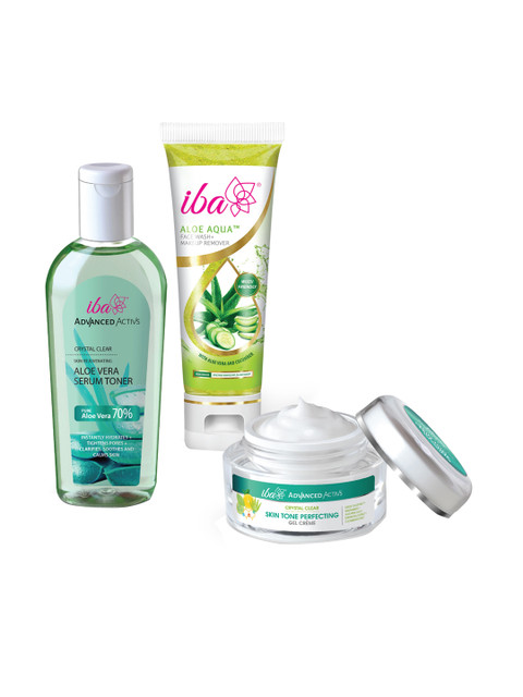 

Iba Cleanser Toner & Moisturiser Combo, White