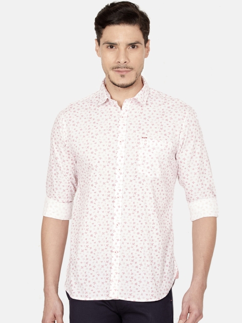 

Oxemberg Men Red Slim Fit Floral Printed Casual Shirt