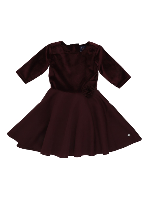 

Allen Solly Junior Burgundy Fit and Flare Dress