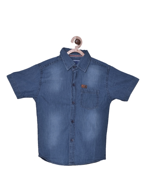 

612 league Boys Blue Casual Shirt