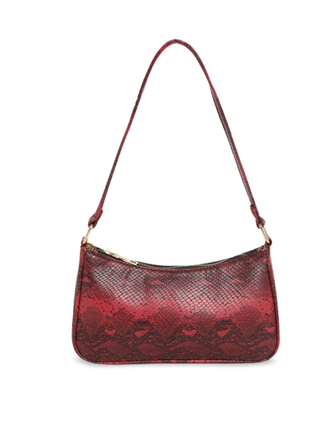 

Apsis Red Snakeskin Textured Handheld Bag