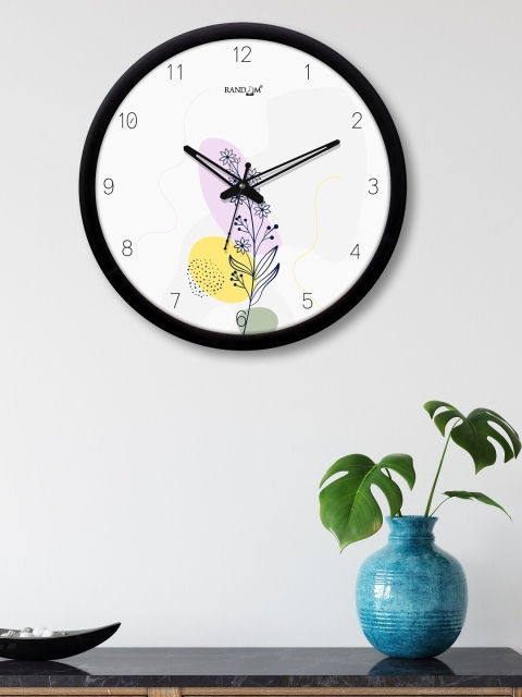 

RANDOM Black & White Printed Contemporary 30.4 cm Analogue Wall Clock