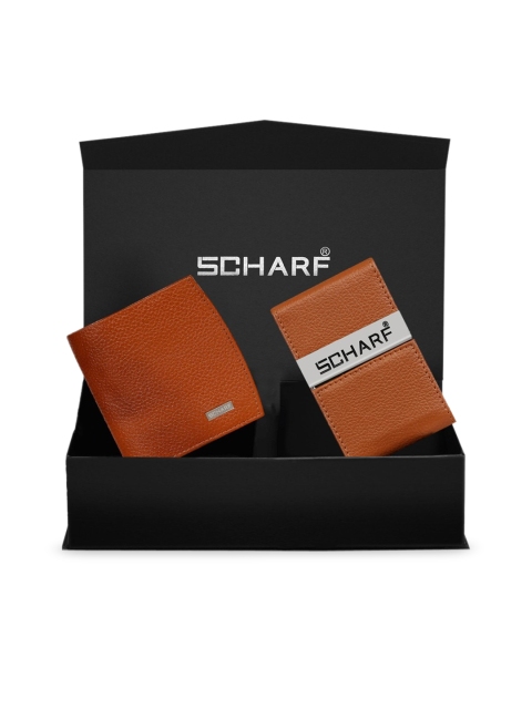 

SCHARF Men Tan-Brown Genuine Leather Accessory Gift Set