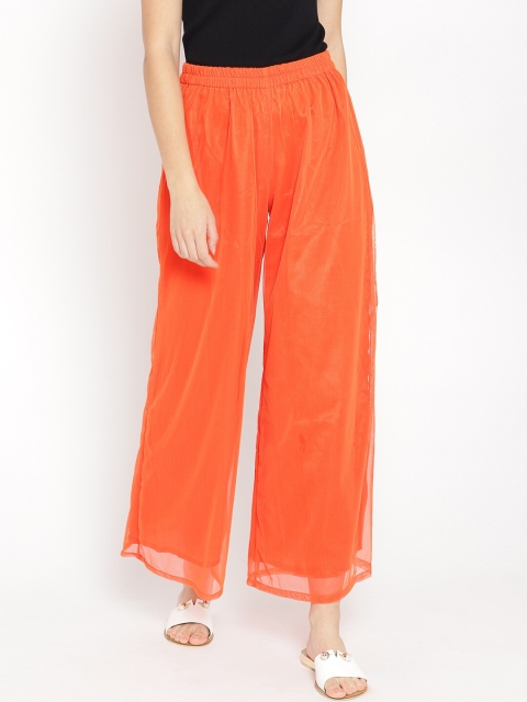 

Shakumbhari Women Orange Palazzos