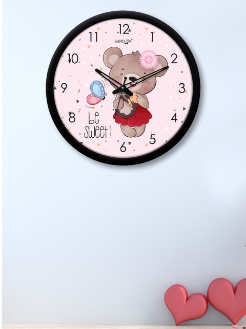 

RANDOM Pink & Black Printed 30 cm Analogue Contemporary Wall Clock