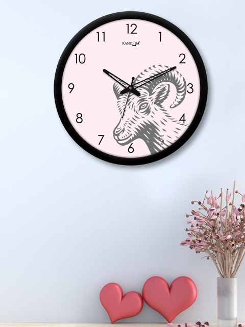 

RANDOM Black & Pink Printed Contemporary 30 cm Analogue Wall Clock