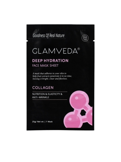 

GLAMVEDA Collagen Anti Ageing Korean Sheet Mask, Black