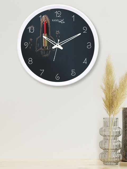 

RANDOM Black Printed Contemporary Wall Clock
