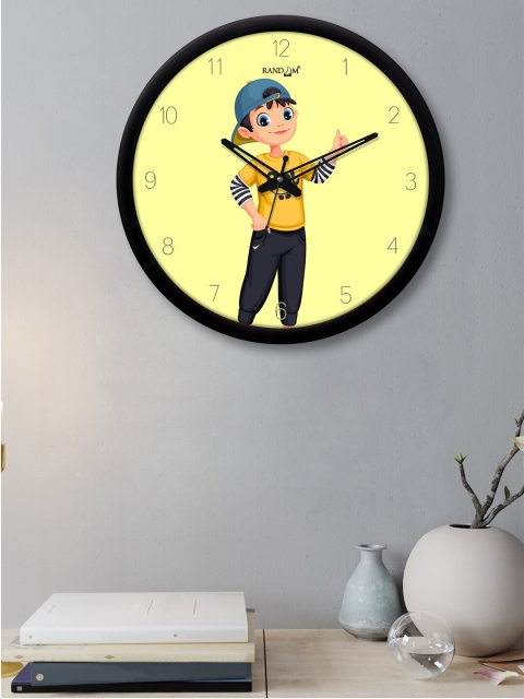 

RANDOM Black & Yellow Printed Contemporary 30.4 cm Analogue Wall Clock