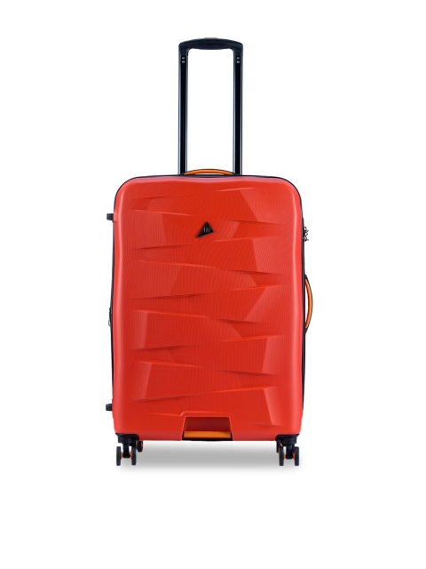 IT luggage Red Elevate Hard Medium Expandable 8 Wheel Trolley