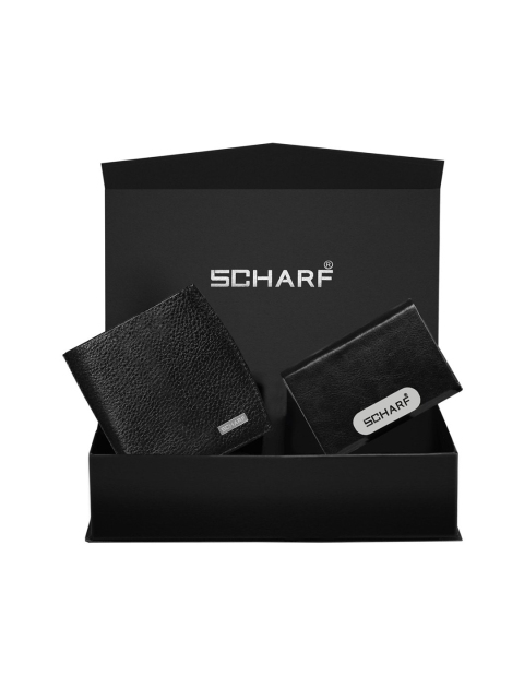 

SCHARF Men Black Solid Leather Accessory Gift Set