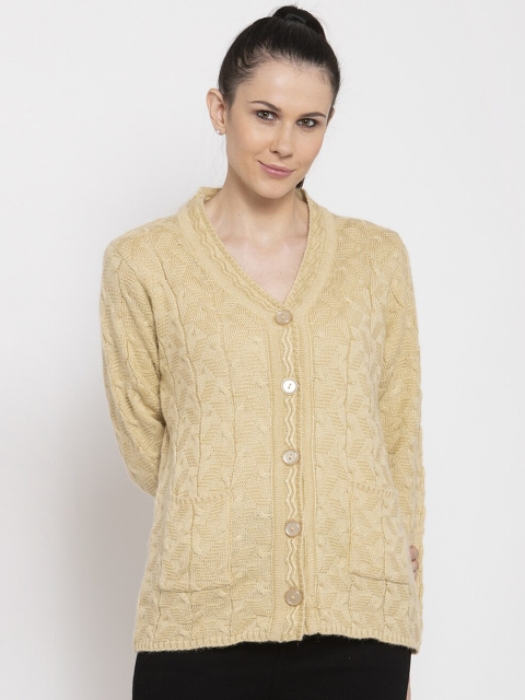 

VANYA Women Gold-Toned Cable Knit Cardigan