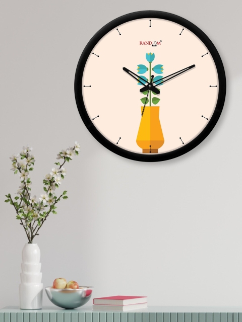 

RANDOM Black & Pink Printed Contemporary 30.4 cm Analogue Wall Clock