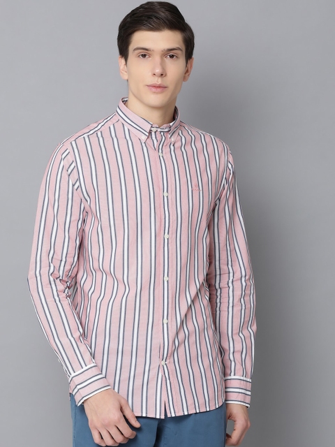 

GANT Men Pink Slim Fit Striped Casual Shirt