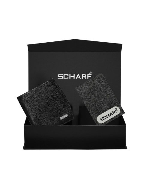 

SCHARF Men Black & Grey Textured Accessory Gift Set