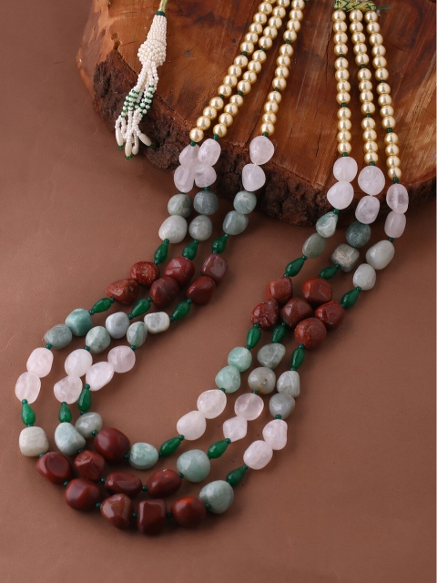 

Tistabene Brown & White Gold-Plated Necklace