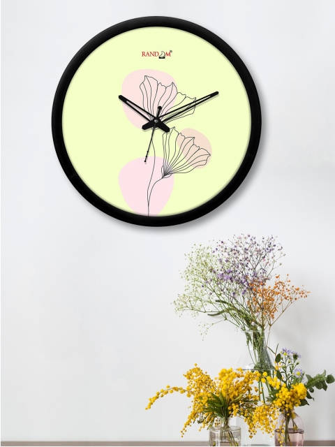 

RANDOM Yellow & Pink Printed Contemporary Wall Clock