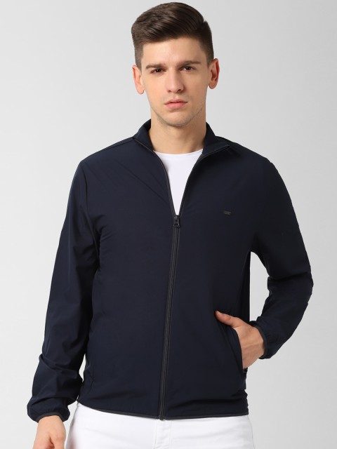 

Peter England Casuals Men Navy Blue Colourblocked Sporty Jacket