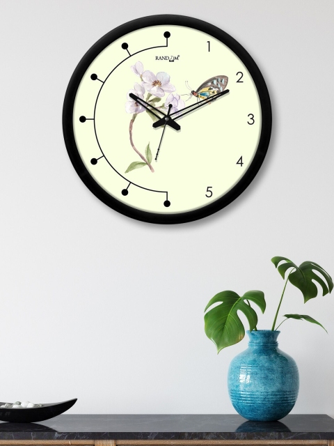 

RANDOM Cream Printed Contemporary Wall Clock