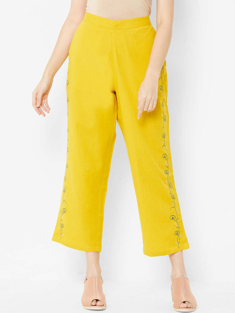 

ZOLA Women Yellow Regular Trousers