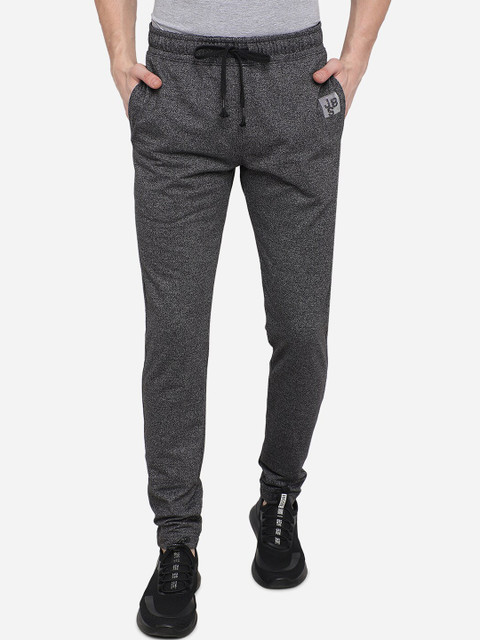 

JADE BLUE Men Black Textured Slim-Fit Track Pants