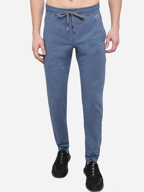 

JADE BLUE Men Blue Solid Slim-Fit Track Pants