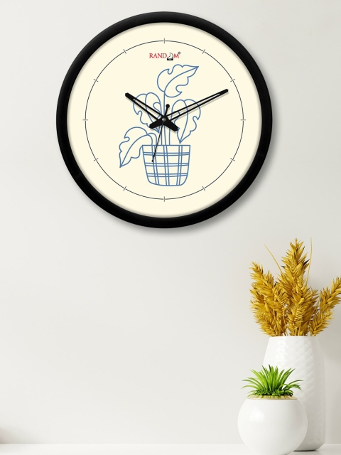 

RANDOM Cream & Black Printed 30 cm Analogue Contemporary Wall Clock