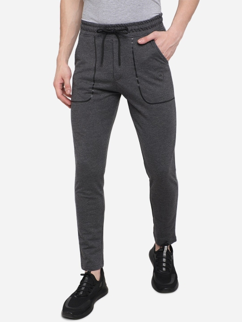 

JADE BLUE Men Grey Melange Solid Slim-Fit Track Pants