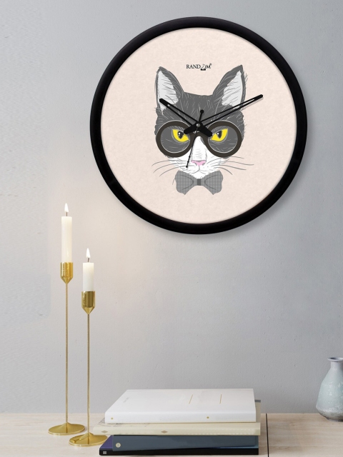 

RANDOM Pink & Grey Printed Contemporary Wall Clock