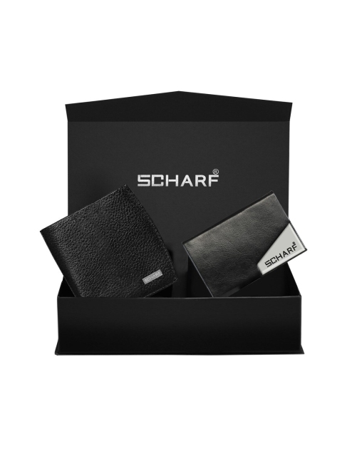 

SCHARF Men Black Solid Genuine Leather Accessory Gift Set