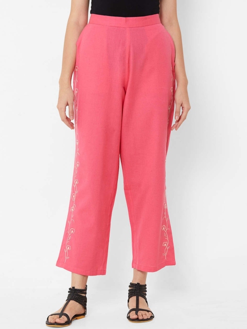 

ZOLA Women Pink Parallel Trousers
