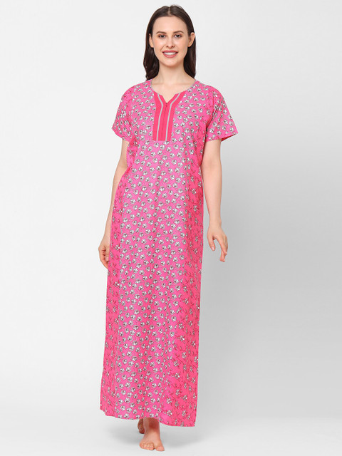 

Sweet Dreams Pink Printed Maxi Nightdress