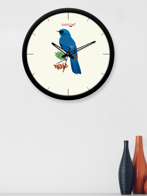 

RANDOM Black & White Printed Contemporary 30.4 cm Analogue Wall Clock