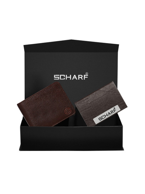 

SCHARF Men Brown Solid Genuine Leather Accessory Gift Set CWC02G