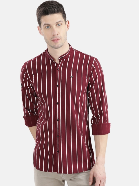 

V2 Value & Variety Men Red Striped Casual Shirt