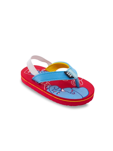 

MeeMee Girls Red & Blue Printed Thong Flip-Flops