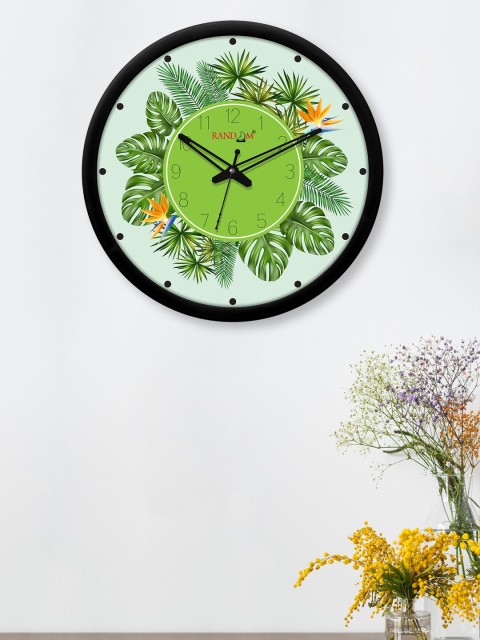 

RANDOM Green & Blue Printed Contemporary Wall Clock