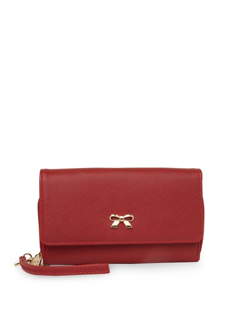 

Globus Women Red Solid Bow Detail Envelope Wallets