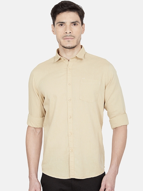 

Oxemberg Men Khaki Slim Fit Casual Shirt