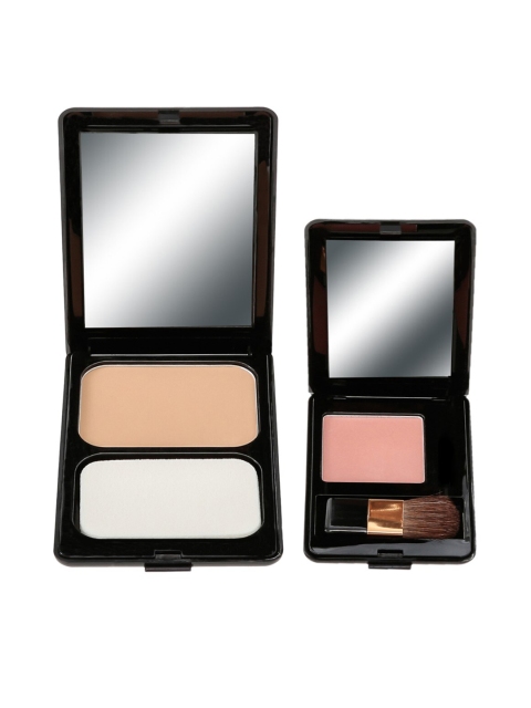 

ELEANOR Set of Wet & Dry Powder Foundation & Powder Blush, Beige