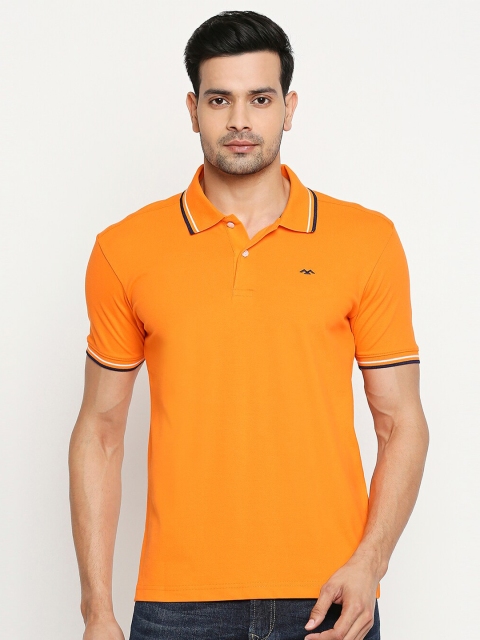

Mufti Men Orange Polo Collar Slim Fit T-shirt