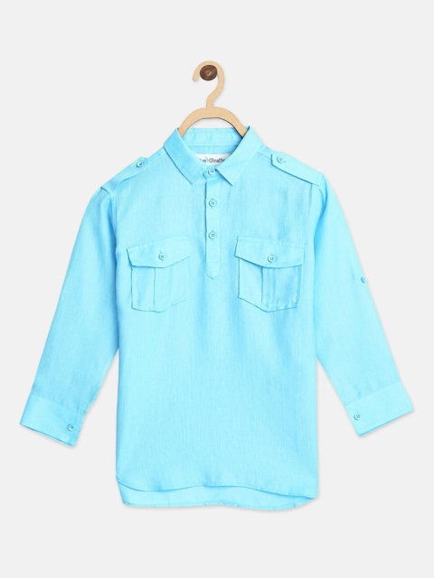 

Blue Giraffe Boys Blue Pathani Kurta