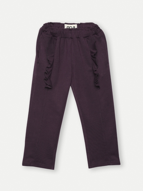 

GOJI Girls Burgundy Frill Track Pants