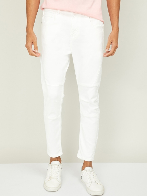 

Forca Men White Skinny Fit Mildly Distressed Jeans