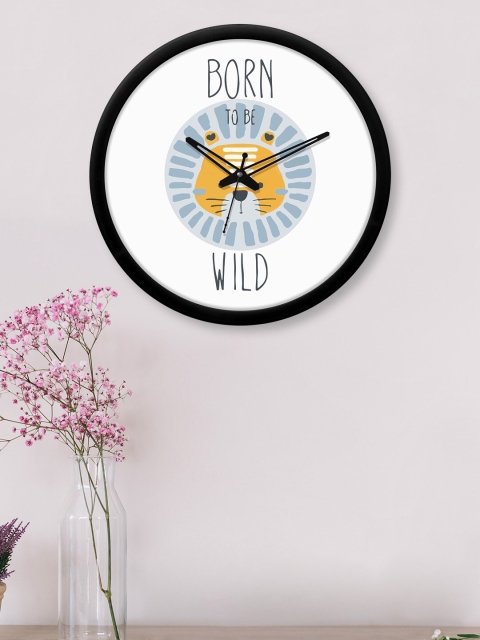 

RANDOM Black & White Printed Contemporary 30.4 cm Analogue Wall Clock
