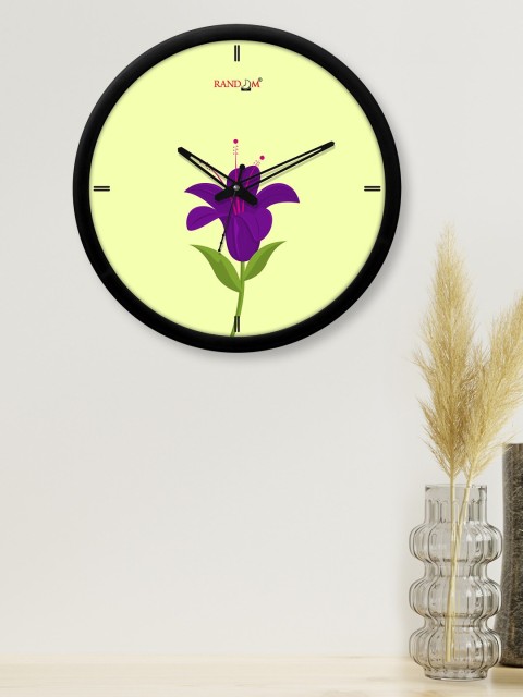 

RANDOM Yellow & Purple Printed Contemporary Wall Clock