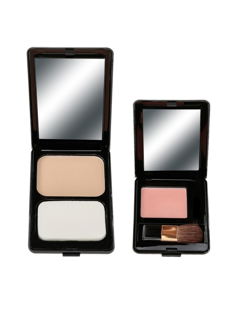

ELEANOR Set of 2 Wet & Dry Powder Foundation & Powder Blush, Beige