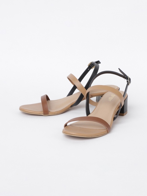 

Ginger by Lifestyle Tan Brown Block Sandals