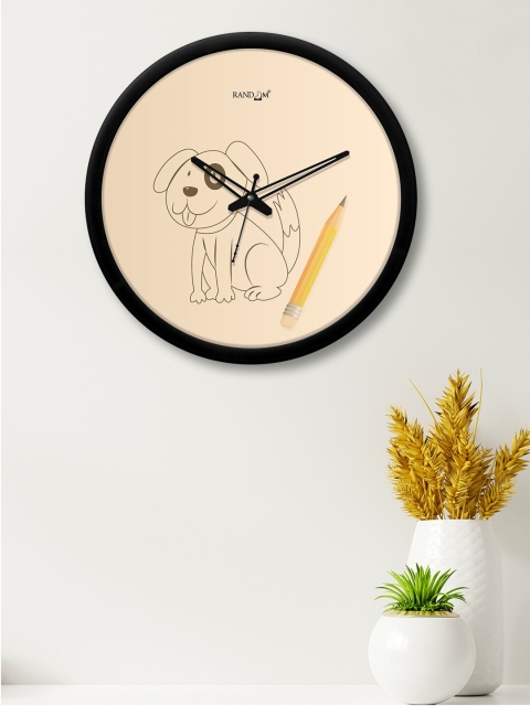 

RANDOM Cream & Black Printed 30 cm Analogue Contemporary Wall Clock