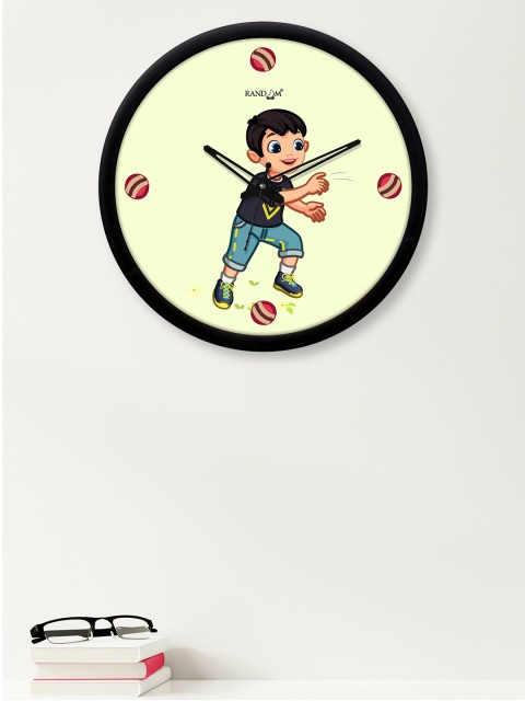 

RANDOM Cream & Black Printed 30 cm Analogue Contemporary Wall Clock